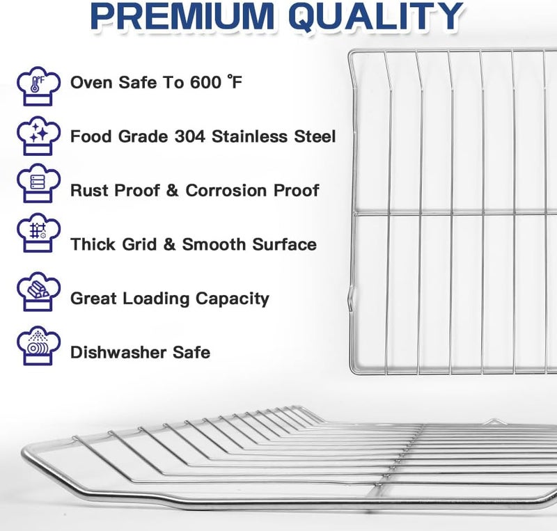 KOZHOM [Upgraded] Range Oven Rack DG75-01001C for Samsung Range/Stove, Rack-Flat, Replaces DG75-01001A, DG75-01001B, DG75-01001D, 24-3/4 x 16-7/16 Inches - Image 3